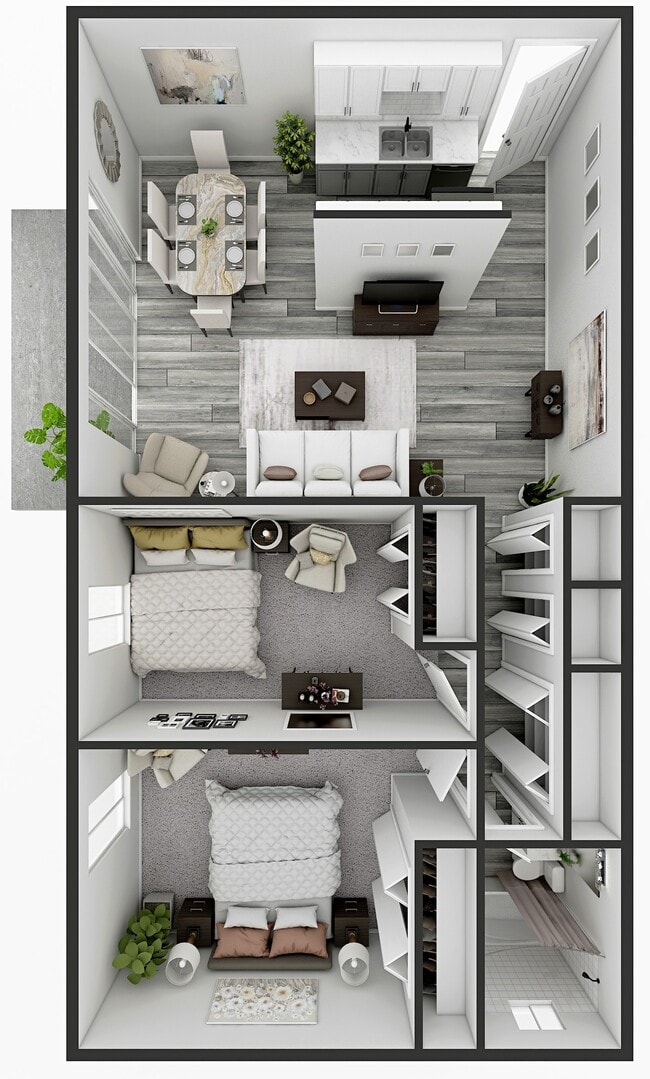 984 Sq. Ft. - Emerald Square Villas
