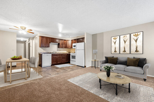 Living area and Kitchen - Rosepark Plaza Apartments