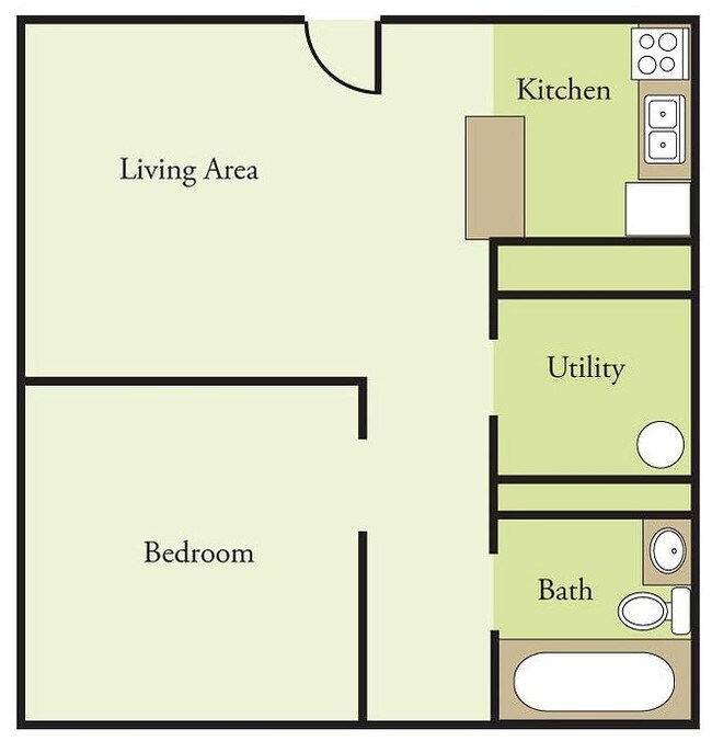 1HAB/1BA - Villas Del Sol Apartments