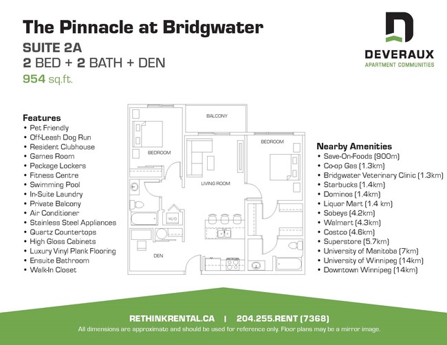 Apartment plan - 345 Bridge Lake Dr