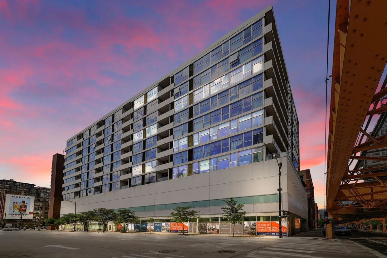 Building Exterior - Night - 630 N Franklin St