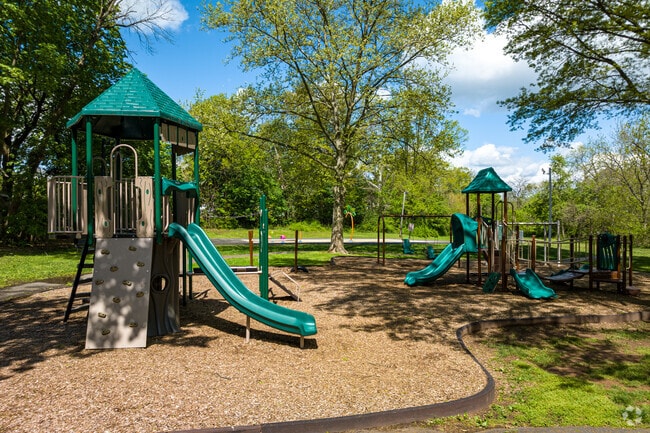 The playground equipment at John Long Memorial Park, Somerville, NJ