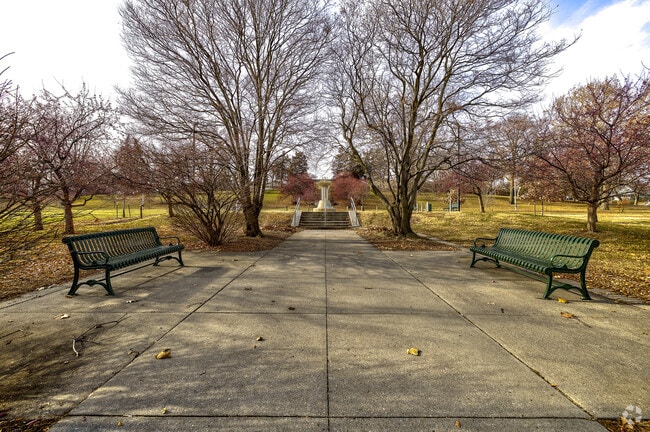 Take a seat and enjoy the fresh air at Walnut Hills Park.