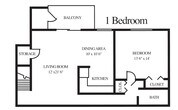 One Bedroom One and Half Bath