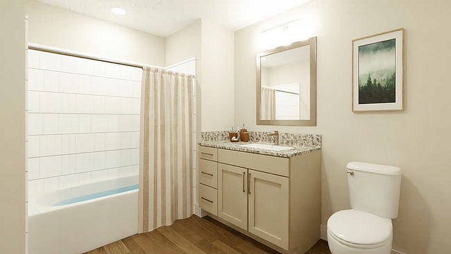 Apartment Bathroom with Bathtub - RISE at Glen Kernan Park