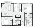 2 Bed 2 Bath Flat