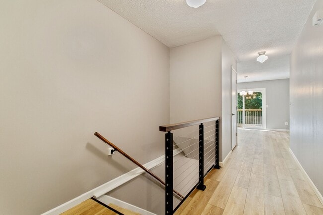 Entry with Modern Cable Railing - 4707 Golden Valley Rd