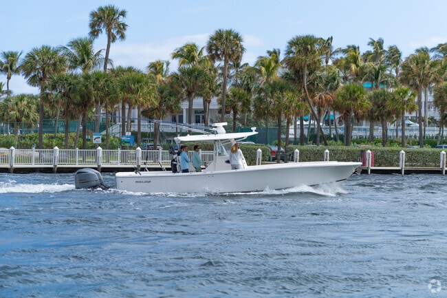 Boat through the intercoastal waterways near Downtown Deerfield Beach.