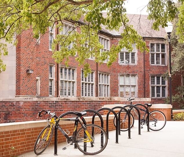 Bicycles in front of the Nuclear Engineering Building