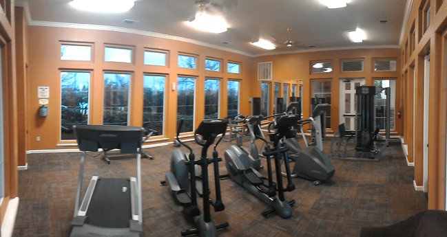 2 elipticals, 1 treadmill, 2 steppers, many weight machines! - River Oaks Apartments