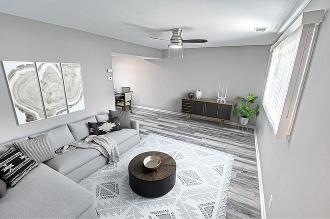 Townhome Living Room - Woodside Village Apartments