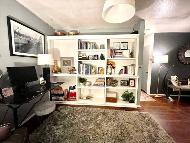 Upstairs Living Room 2nd View (built in bookshelf) - 5606 SE Milwaukie Ave