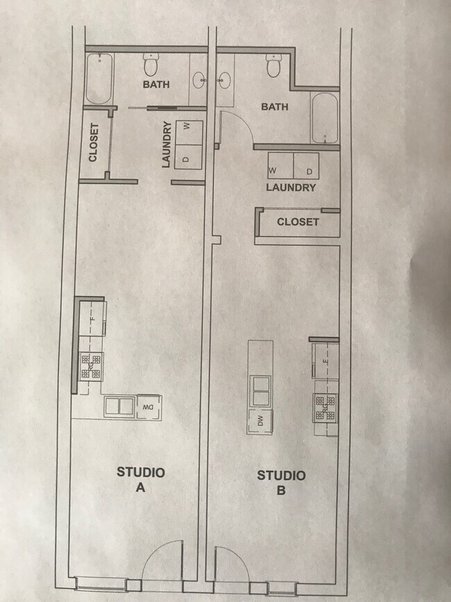 Apartamento n.º 4 & n.º 5 plano de planta - 25 E Main St