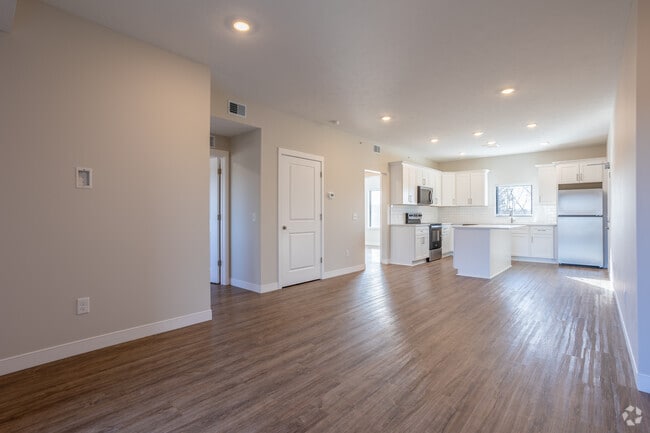 2BR, 2BA - 1,032SF - Living Room - Post Drive Flats