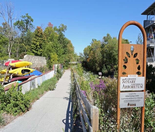 The Rotary Centennial Arboretum is great for canoeing, hiking, and snowshoeing