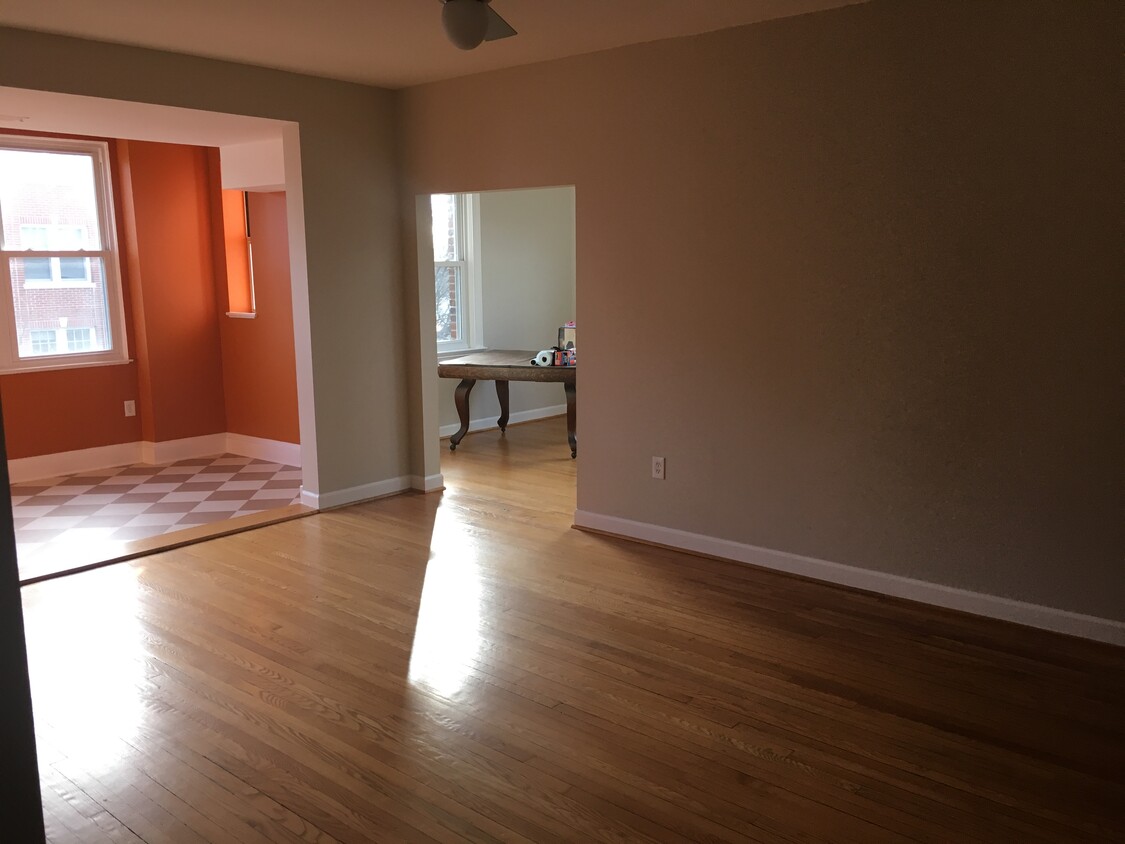 Living room, solarium/office/den, entry to dining room - 1615 Kenyon St NW