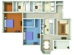 2 Bedroom, 2 Bathroom