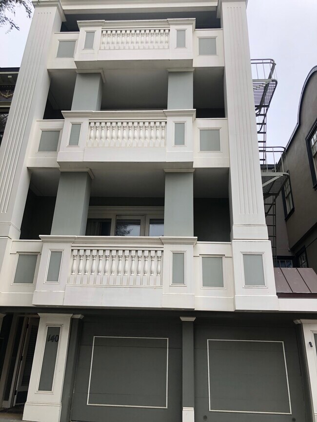 Front View of Building - Unit B is top 2 floors - 140 Arguello Blvd