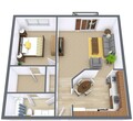 Flickertail - One Bedroom - Plan 11B