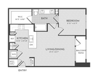 1BR 1BA (755 SF)