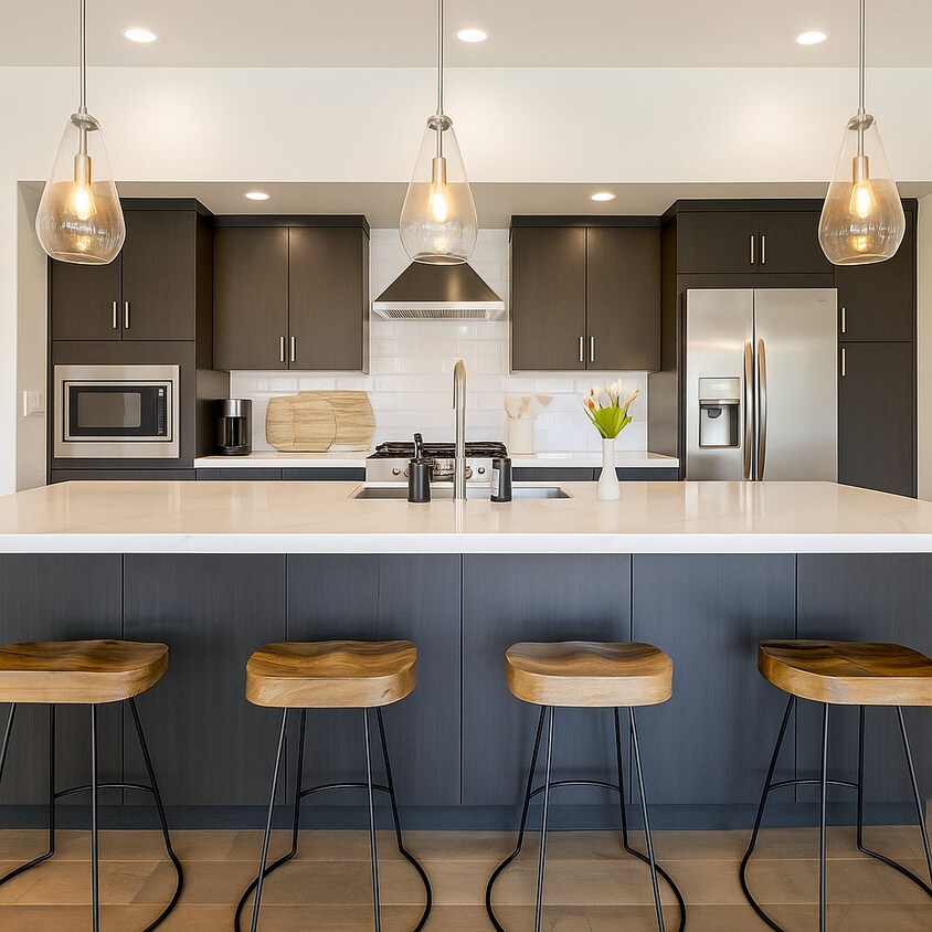 Cocina con isla extragrande y despensa amplia - 259 Bridge St