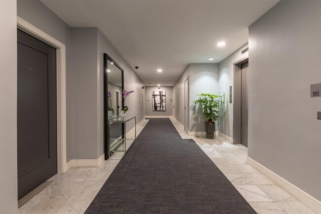 Hallway to your corner unit - 8490 Fountain Ave