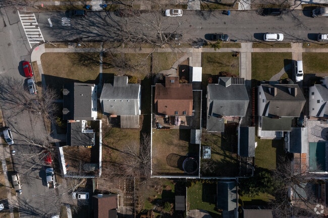 Overhead of Homes and Lawns