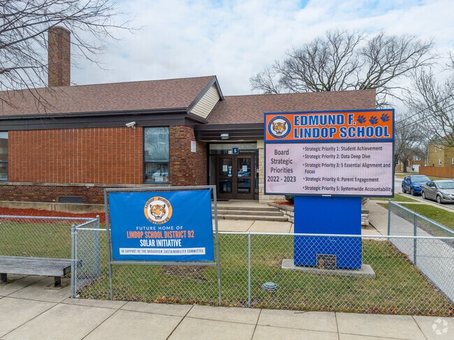 Signage at Lindop Elementary School.