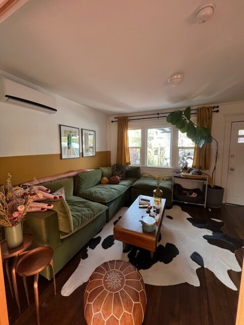 Living room with noise reducing, double pane windows - 3606 Bellevue Ave