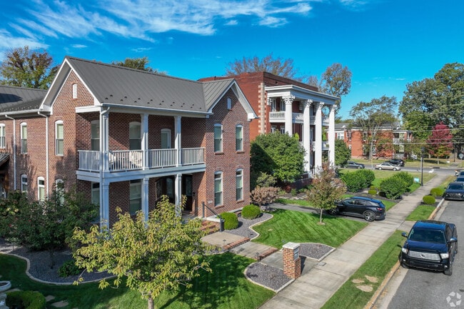 Downtown Paducah is a melting pot of different home styles like Greek Revival.