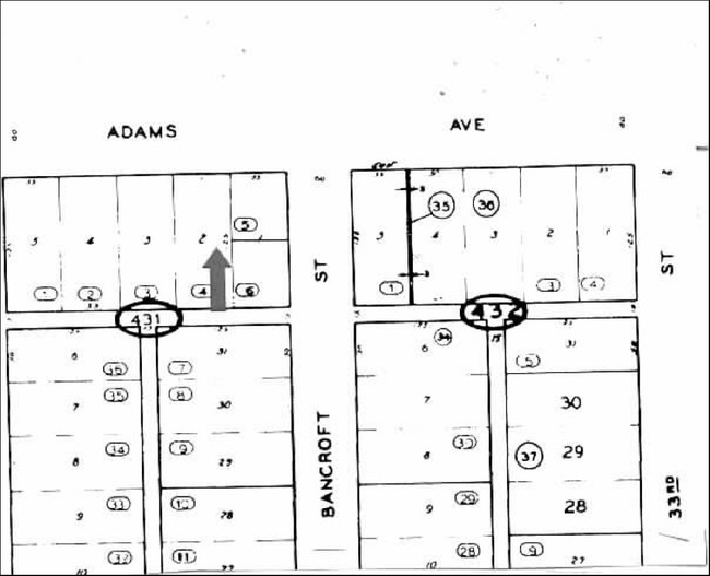 Mapa de la parcela - 3225 Adams Ave