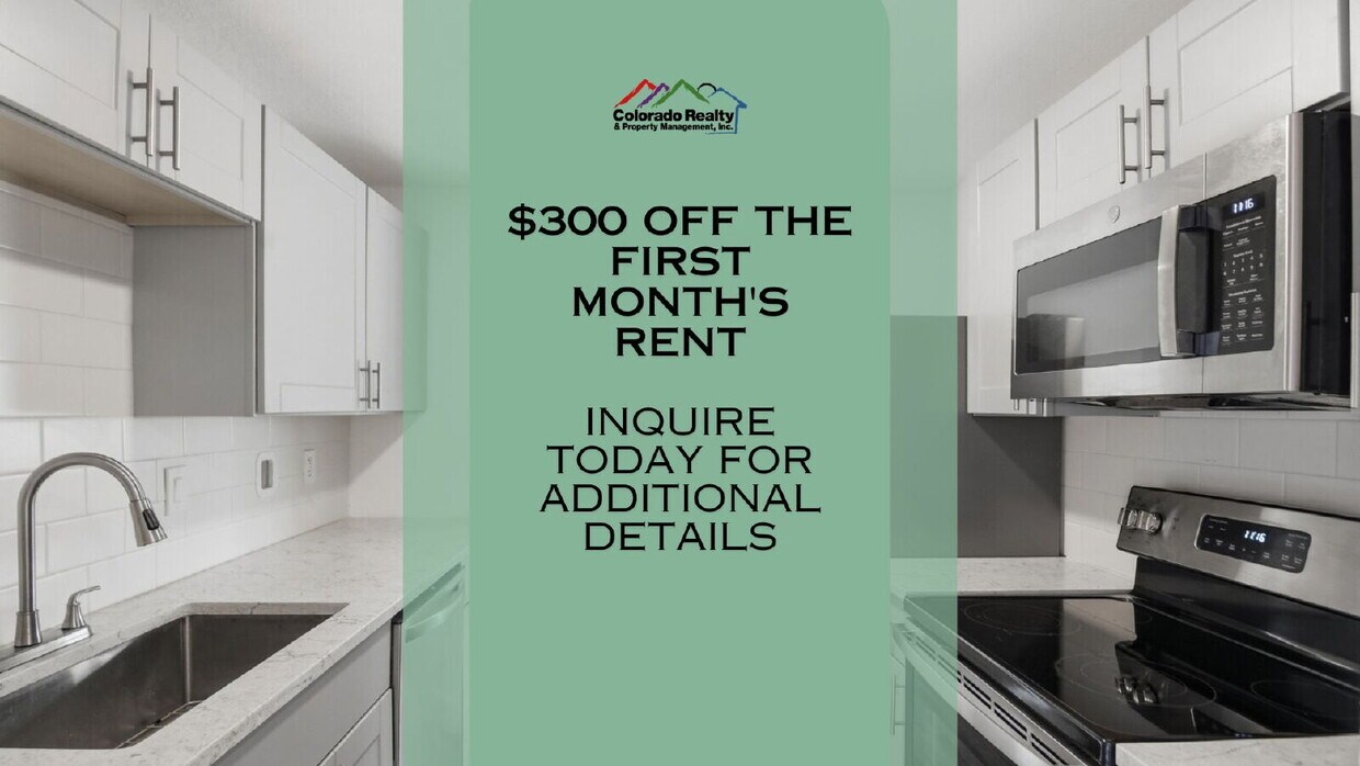 $1,400.95 with $300.00 off the first month's rent, 2 Beds - 1 Bath, Triplex in Aurora with Washer... - $1,500.95 with $300.00 off the first month's rent, 2 Beds - 1 Bath, Triplex in Aurora with Washer...