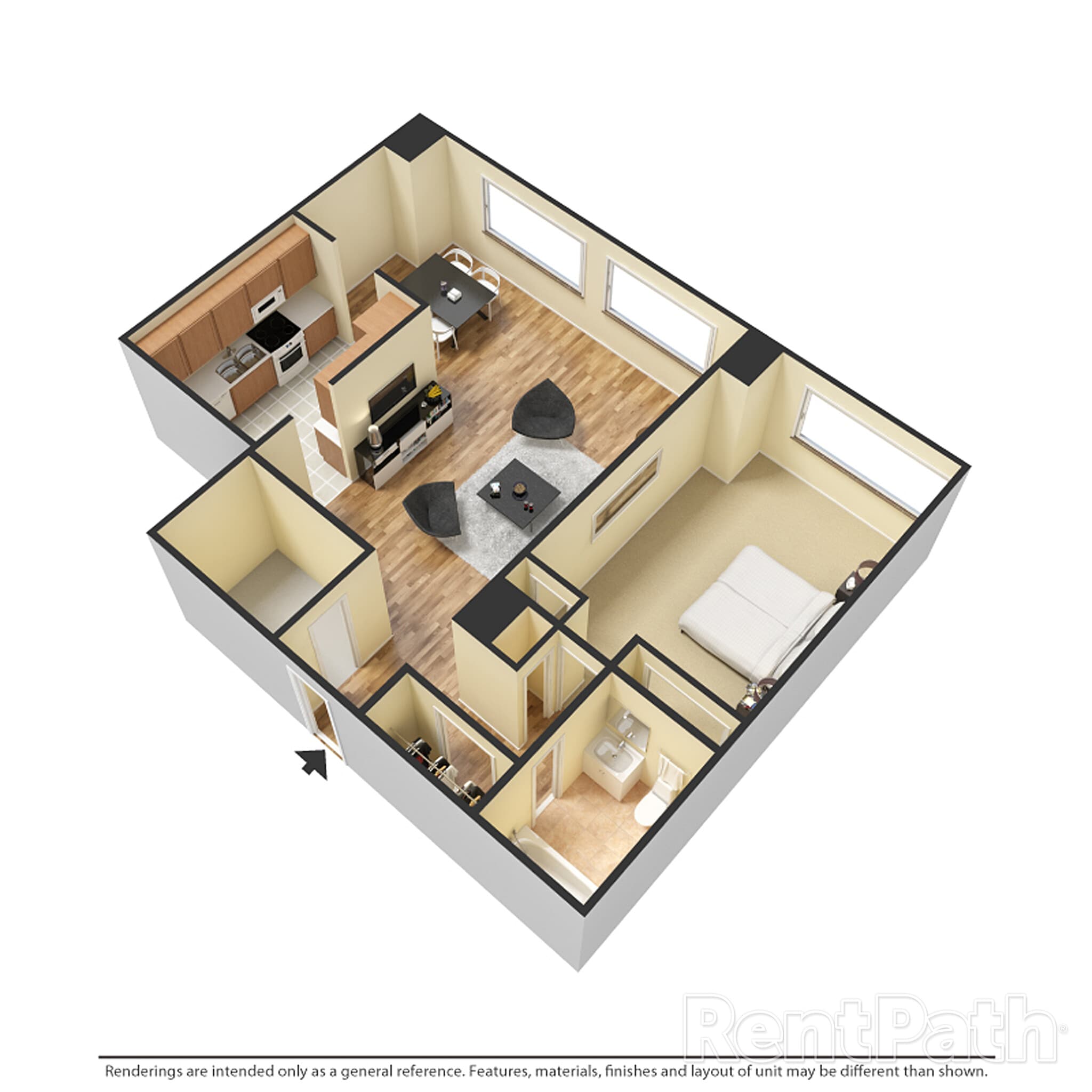 Marine Towers West – 101 - 1 Bdrm, 1 Bath