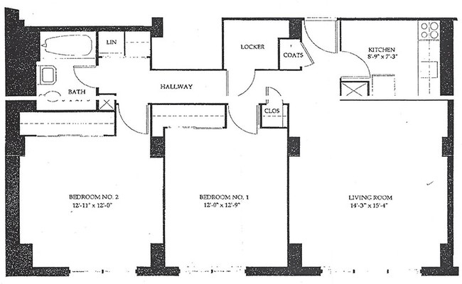 Dos habitaciones - Midway Gardens Apartments