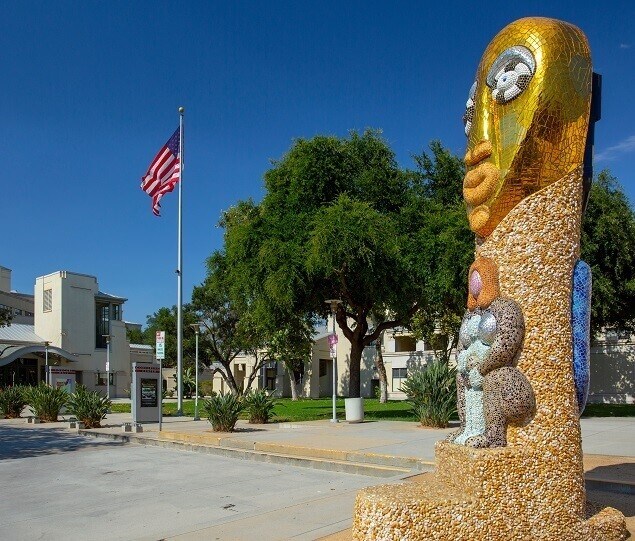 The Grande Step Totem at the California Center for the Arts, Escondido