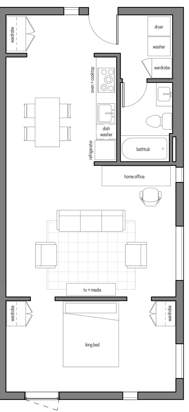 Unit 302 floor plan - 1614 6th Ave