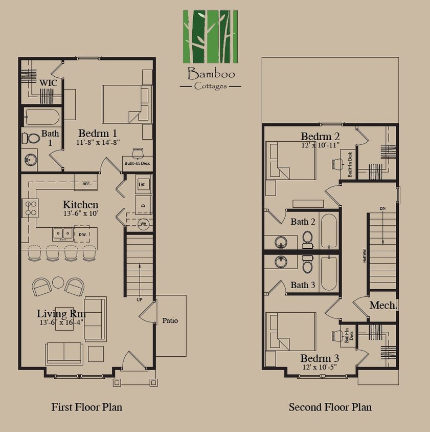 Plano de planta - Bamboo Cottages