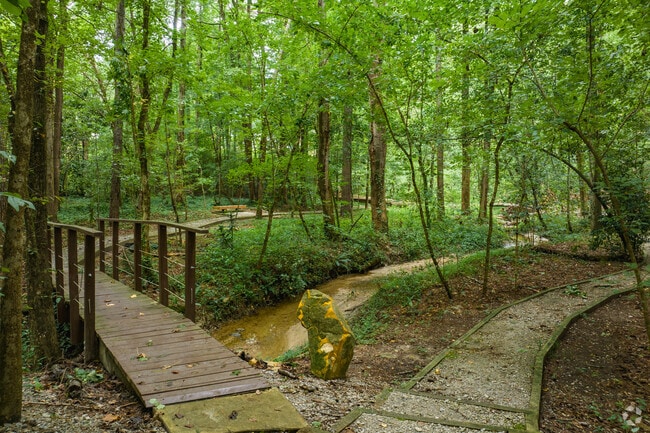 Tranquil ambient sounds are found in Jenna Drake Park located in Collier Heights.