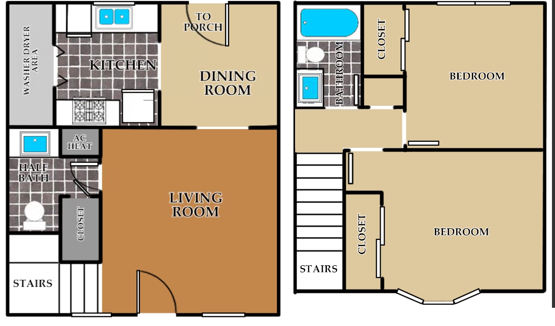 2BR/1.5BA - Pecan Court Townhomes