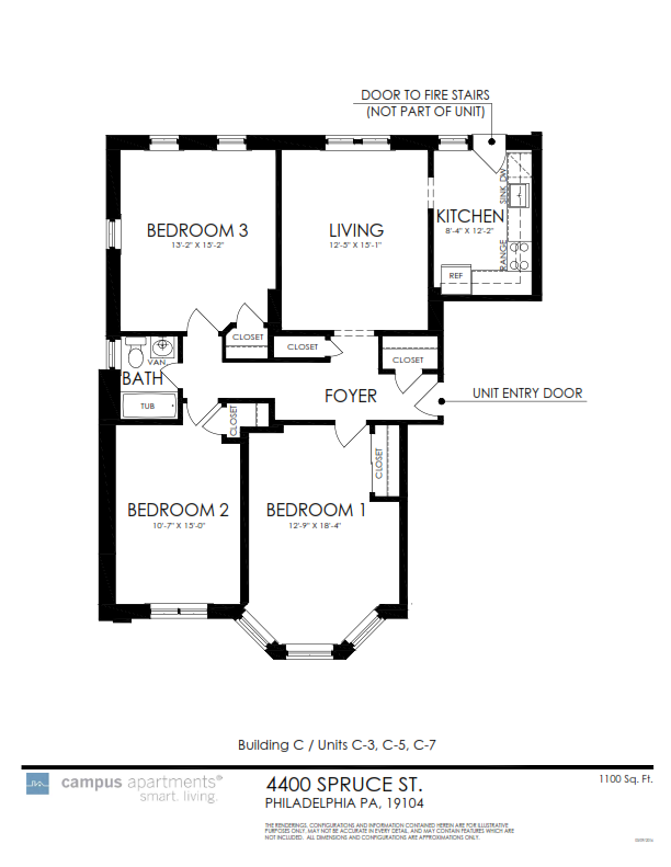 4400 spruce st Apt C3, C5, C7 - Campus Apartments