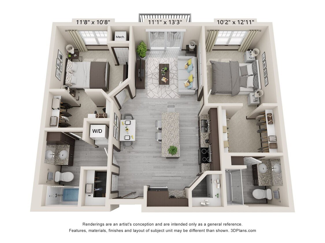 Primary Photo - 2 Bdrm/2 Bath Apartment w/Balcony