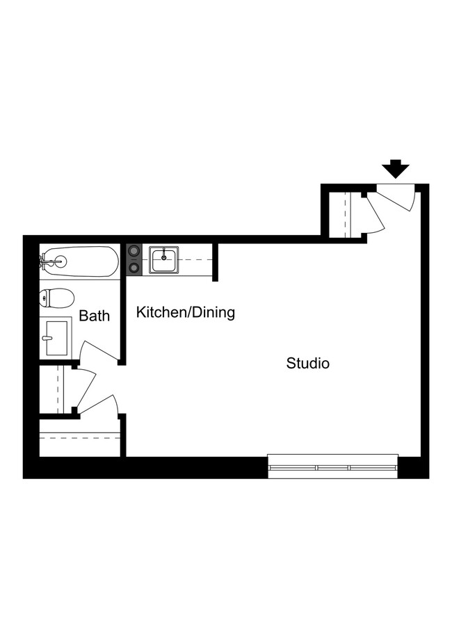 Efficiency Apartment - Maryland Arms Apartments