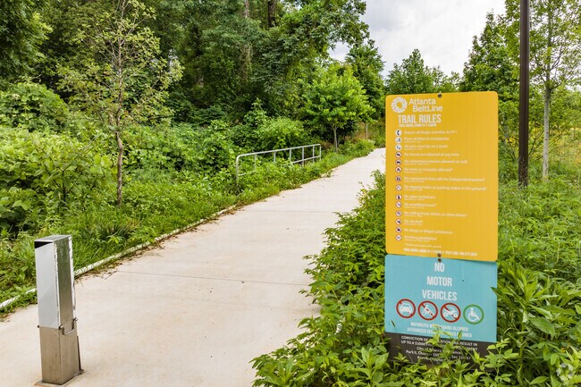 Entrance sign to the Southside Beltline trail.