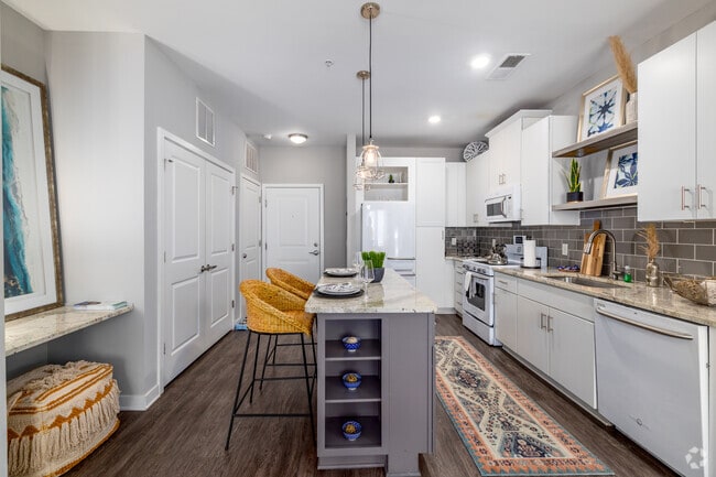 1BR, 1BA - The A1 - Kitchen - Asbury Flats