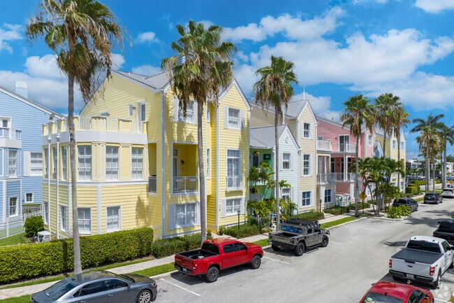 Pastel Key West-style townhomes are a common sight in Lighthouse Point.