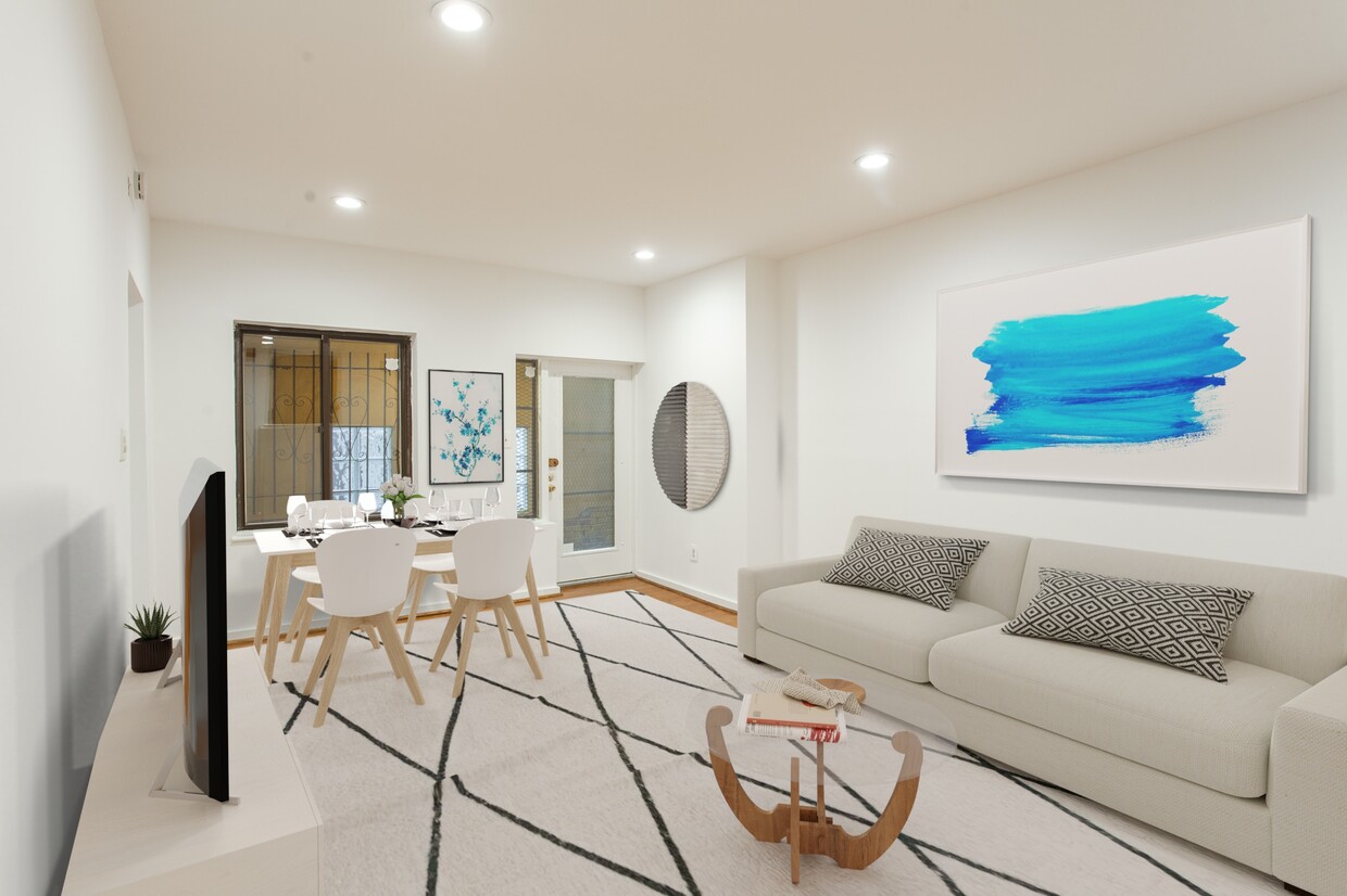 Virtually Staged Living Room - 1035 Spruce St