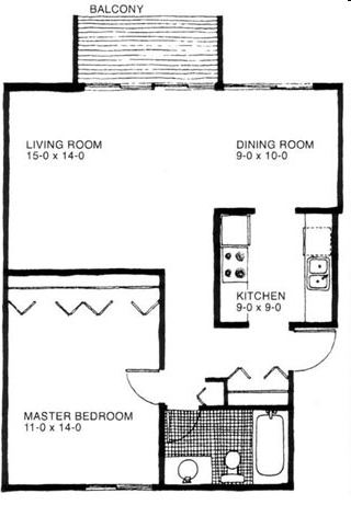 1BR/1BA - The Oaks Apartments