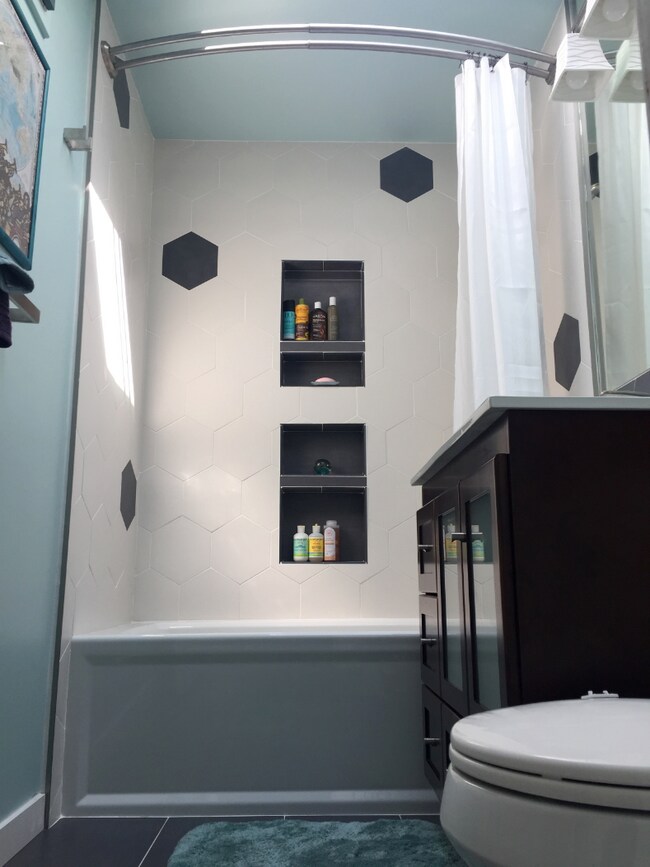 plenty of space for all the products, plus extra storage in bathroom - 330 Louisburg St