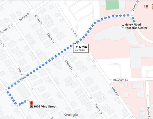 5 minutes walk to Geisinger - 1003 Vine St
