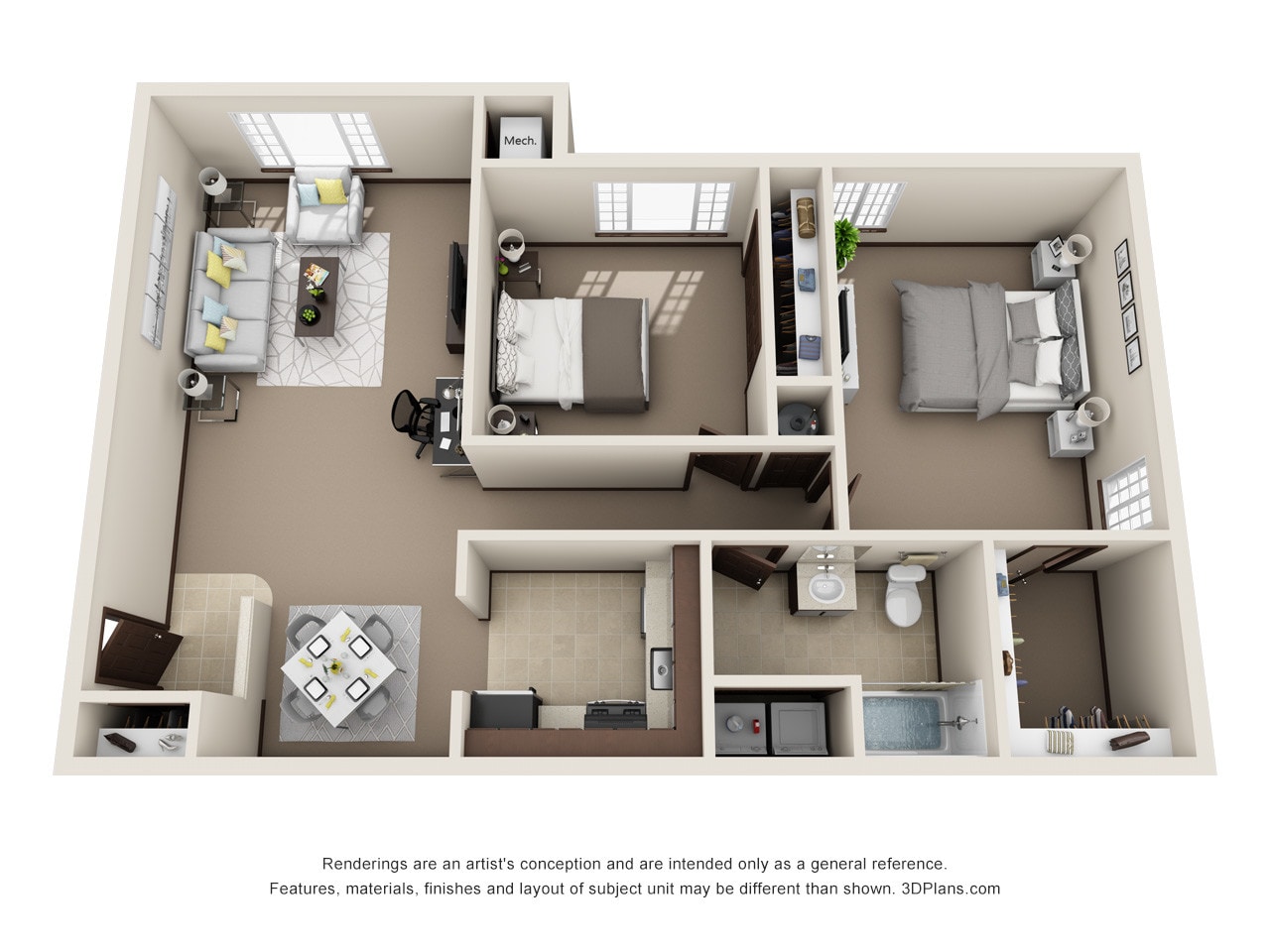 Cross Creek Apartments – 2 Bedroom - Classic